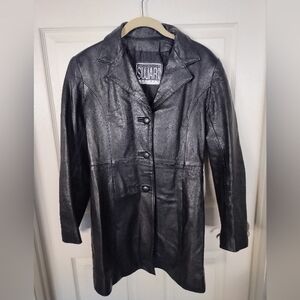 Vintage Sujari Black Leather Jacket